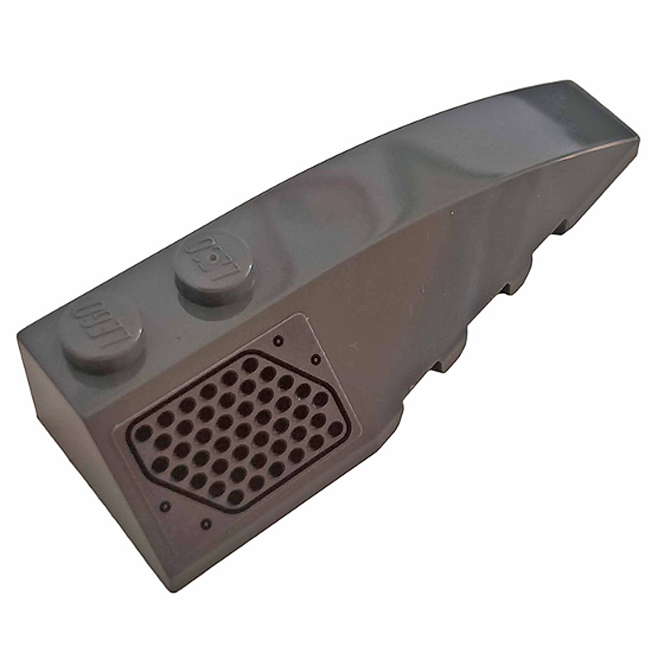 Brick2cube Part - Wedge 6 x 2 Right with Black Vents Pattern (Sticker) - Set 75928 - 41747pb077