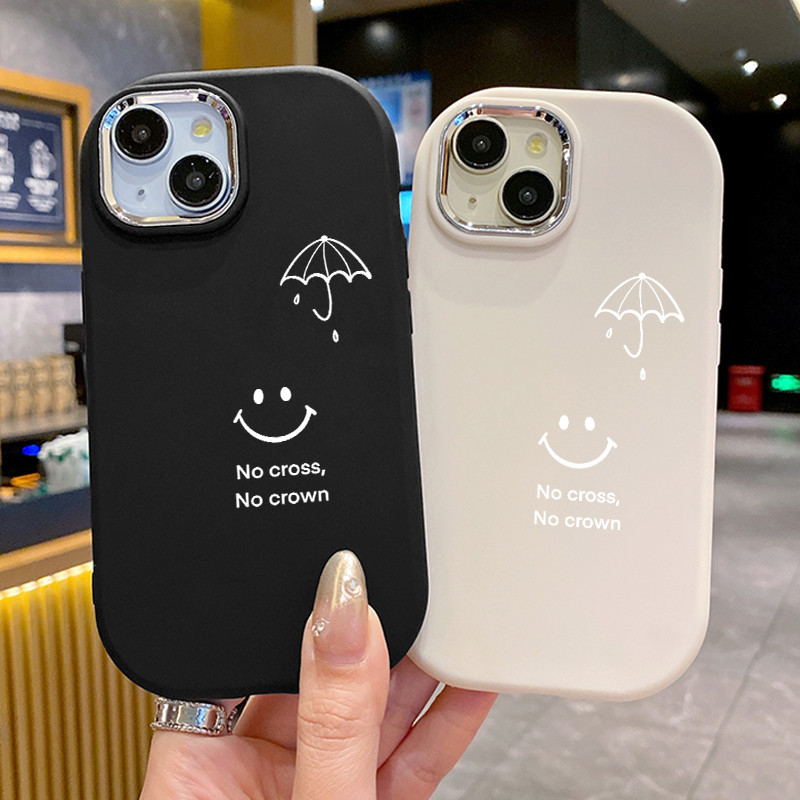เคสสำหรับ Realme C53 C51 C51s Narzo N53 Note 50 เคสโทรศัพท์รอยยิ้มสวนร่มกันกระแทกกลมและอ้วน - รูปที่ 3