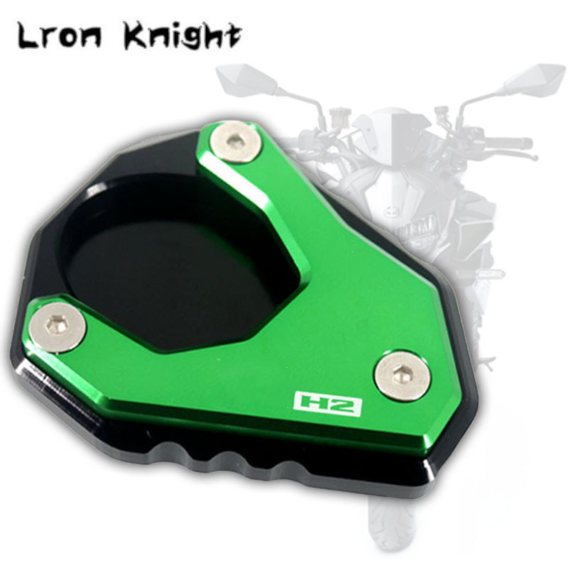 สําหรับ KAWASAKI ZH2 Z H2 ZH 2 2019 2020 2021 รถจักรยานยนต์ CNC Kickstand ขาตั้ง Extension Pad แผ่นข