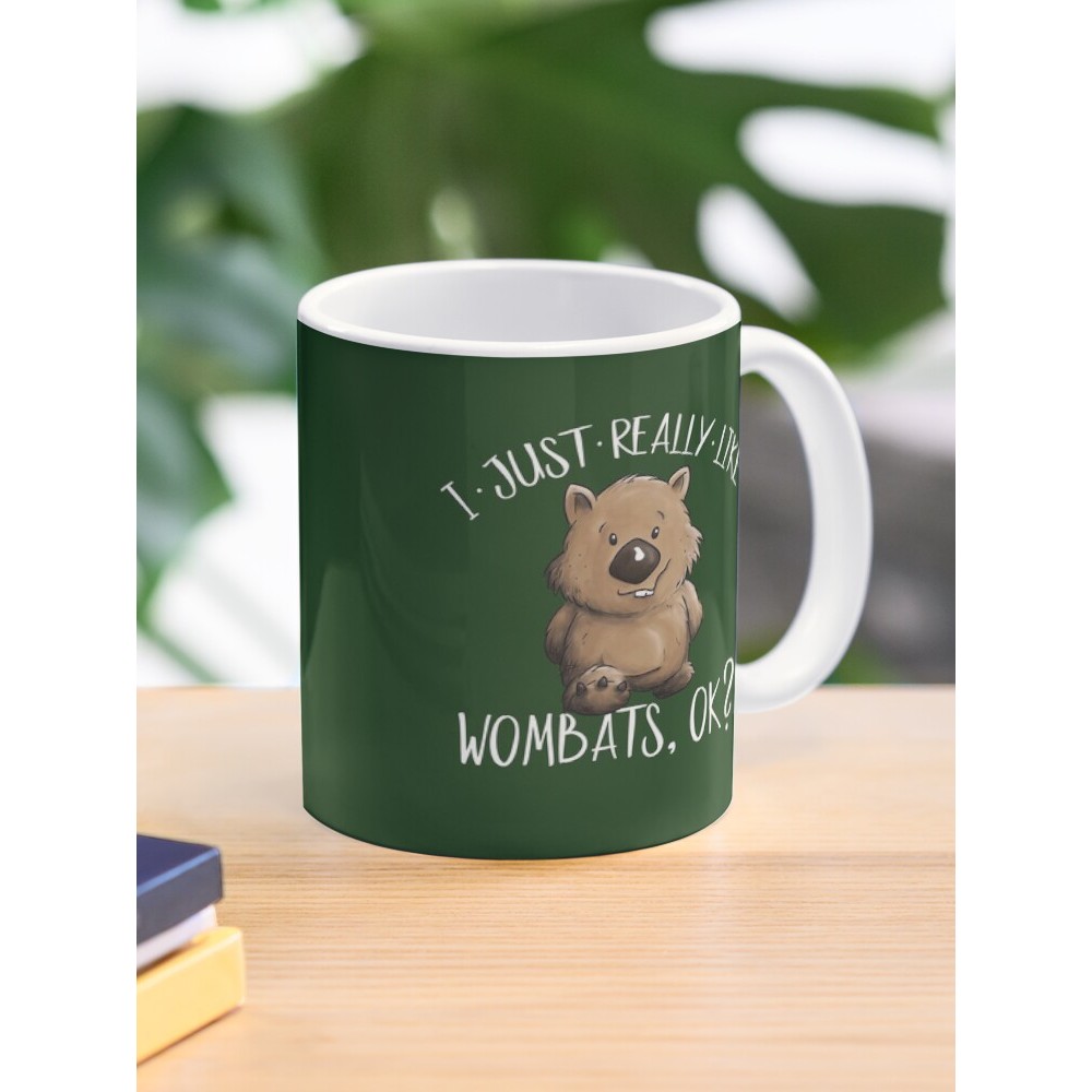 SAYA ฉันชอบ Wombat เอาล่ะ? แก้วกาแฟดาวอังคาร Wombat น่ารัก