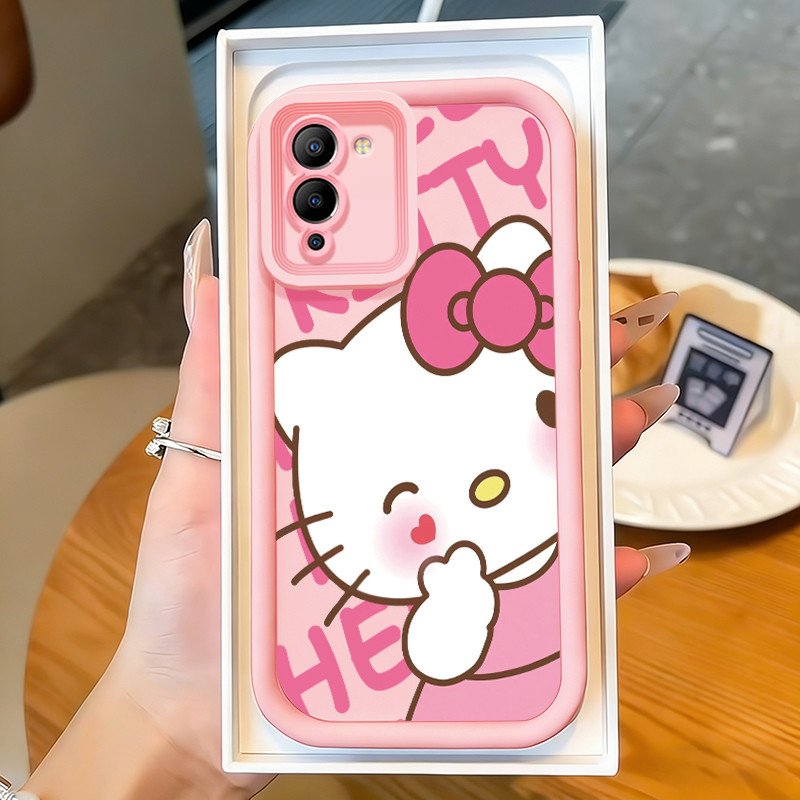 HP เคสโทรศัพท์สําหรับ Infinix Note 12 G96 หมายเหตุ 12 Turbo G96 แมวสําหรับน่ารักสีชมพูหัวใจสัญญาณซิล