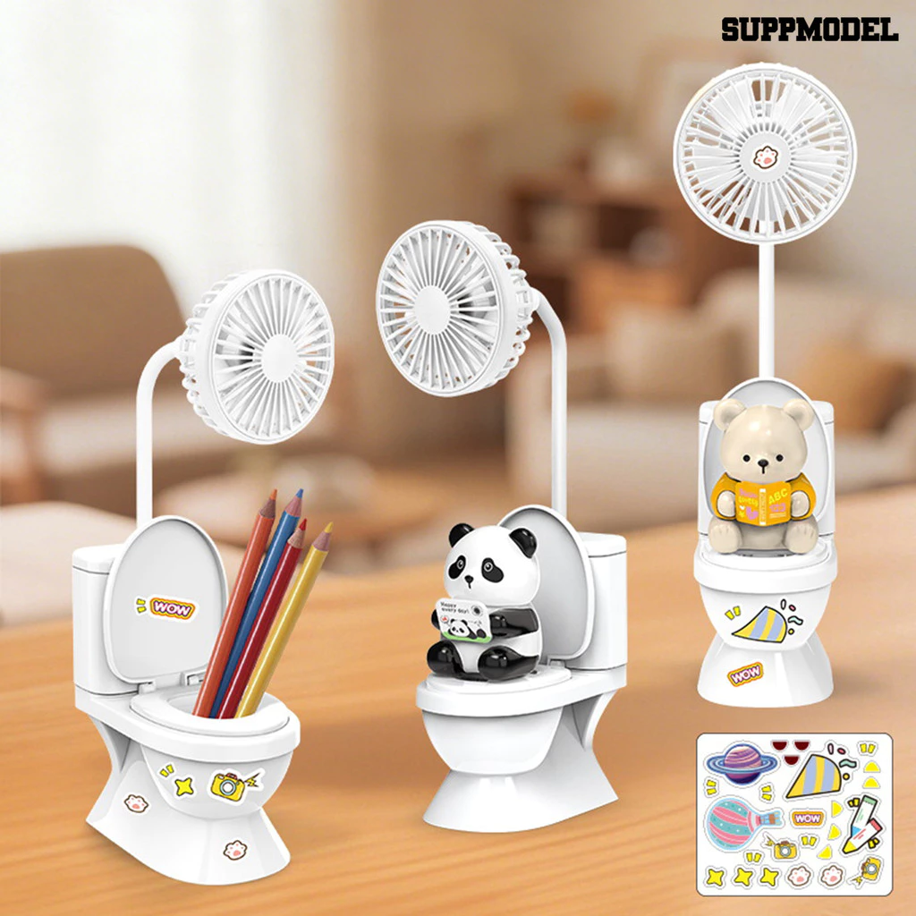 Suppmodel พัดลมตั้งโต๊ะ USB พร้อมที่ใส่ปากกา thumbnail 4