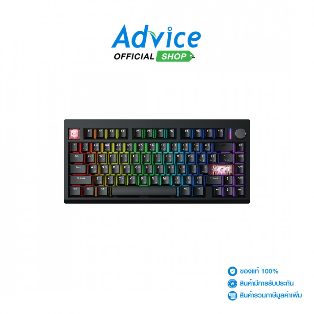 FANTECH KEYBOARD WIRELESS MK921 BLACK (BLUETOOTH/BROWN SWITCH) - A0177636