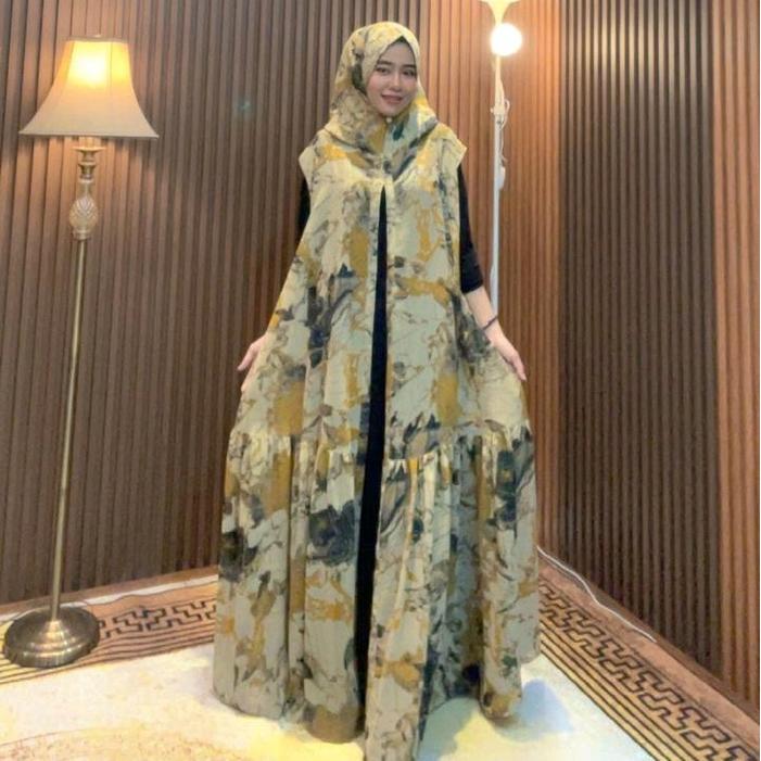 LOKAL มีจําหน่าย Lovita ซิปฮิญาบพร้อมแบรนด์ motif ท้องถิ่น, Lovita เสื้อกั๊กฮิญาบซิป Lovita