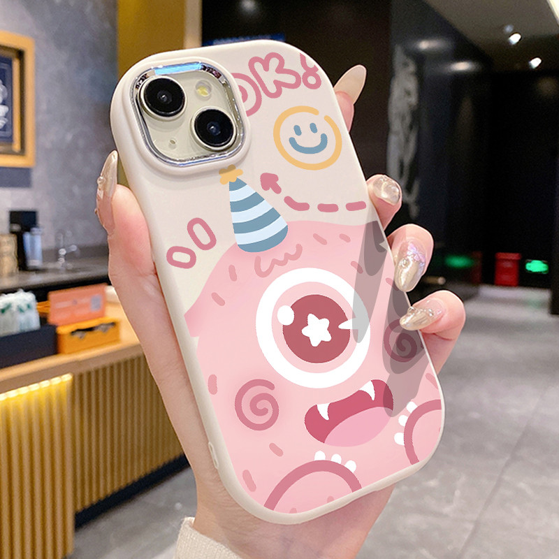 เคสสำหรับ OPPO A60 4G เคสโทรศัพท์สัตว์ประหลาดน่ารักกันกระแทกกลมและอ้วน ราคา ถูกที่สุด ดีลบีเคเค แกลเลอรีภาพที่ 6