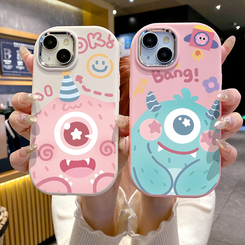 เคสสำหรับ OPPO A60 4G เคสโทรศัพท์สัตว์ประหลาดน่ารักกันกระแทกกลมและอ้วน ราคา ถูกที่สุด ดีลบีเคเค แกลเลอรีภาพที่ 4