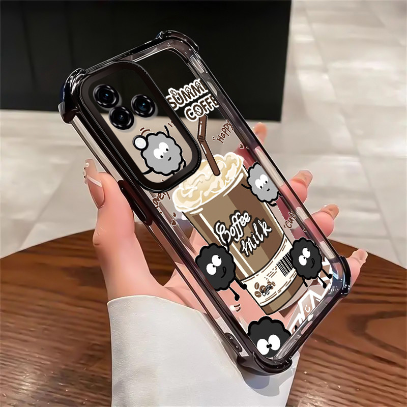 เคสสำหรับ VIVO V30 5G V30 Pro 5G เคสโทรศัพท์แบบใหม่โปร่งใสซิลิโคนกาแฟฤดูร้อนซอฟต์เชลล์กันกระแทก