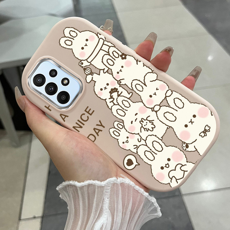 เคส ใช้ได้กับ Samsung A23 4G A23 5G เคสกระต่ายสุดน่ารัก