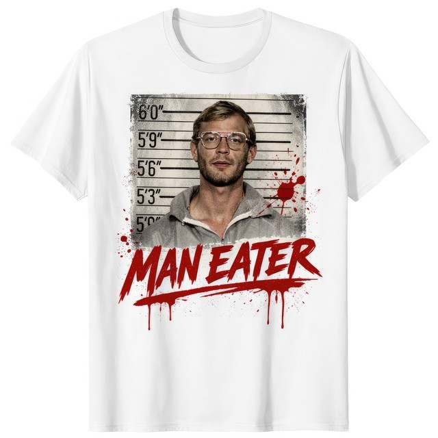 เสื้อยืดกราฟิก Jeffrey Dahmer Maneater Dark Humor