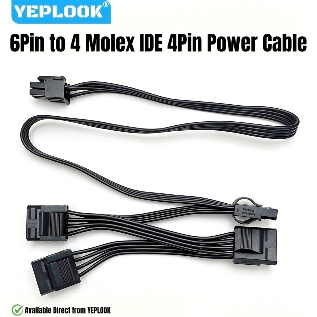 6Pin to 4 Molex Straight IDE 4Pin สายไฟสําหรับ Corsair RM-x Type 4 PSU, RM1000x, RM850x, RM750x, RM6