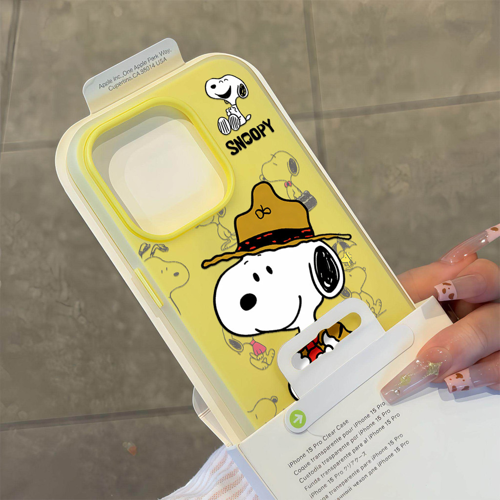 สีเหลือง Snoopy Jelly 2 In 1 กรณี Vivo Y400 Y21D V70 Fe Y05 V60 Lite Y29 5G Z10R 5G Iqoo Z10 Lite Y1