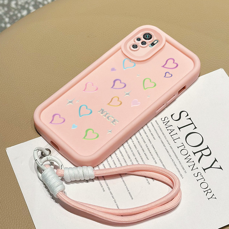 เคสสำหรับ Xiaomi Redmi Note 10 Pro Note 10s POCO M5s เคสโทรศัพท์สายคล้อง