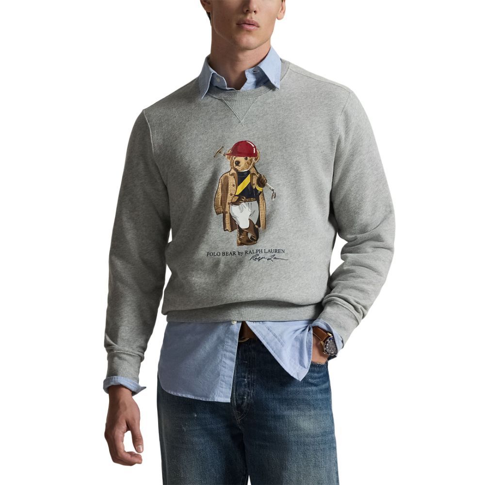 Polo Ralph Lauren Bear เสื้อสเวตเตอร์ผู้ชาย รุ่น MNPOKNI16825116 สีเทา — صورة 2
