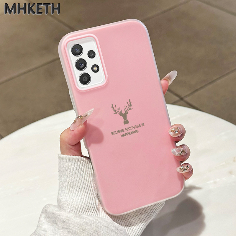 MHKETH เคสสำหรับ Samsung A52 4G A52 5G A52s 5G A53 5G A32 4G A33 5G เคสซิลิโคนสัมผัสนุ่มละมุนเรียบง่ายใช้สบาย