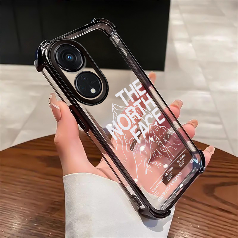 เคสสำหรับ OPPO Reno 8T 5G เคสโทรศัพท์แบบใหม่โปร่งใสซิลิโคนเทือกเขาป้องกันการตกกันกระแทก