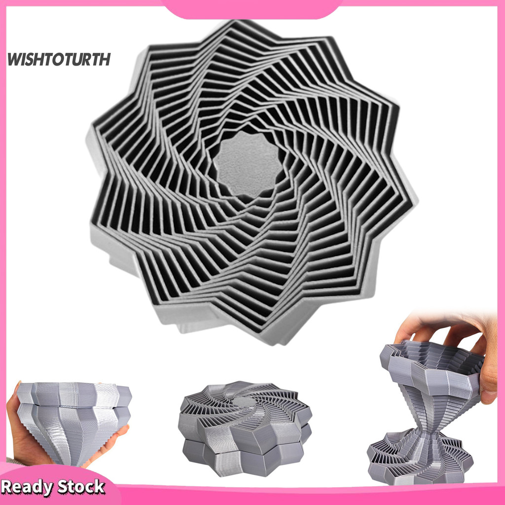 {wishtoturth88}3D พิมพ์ Fractal Fidget Star ความเครียดบรรเทาความวิตกกังวลขยาย Star Sensory ของเล่น W