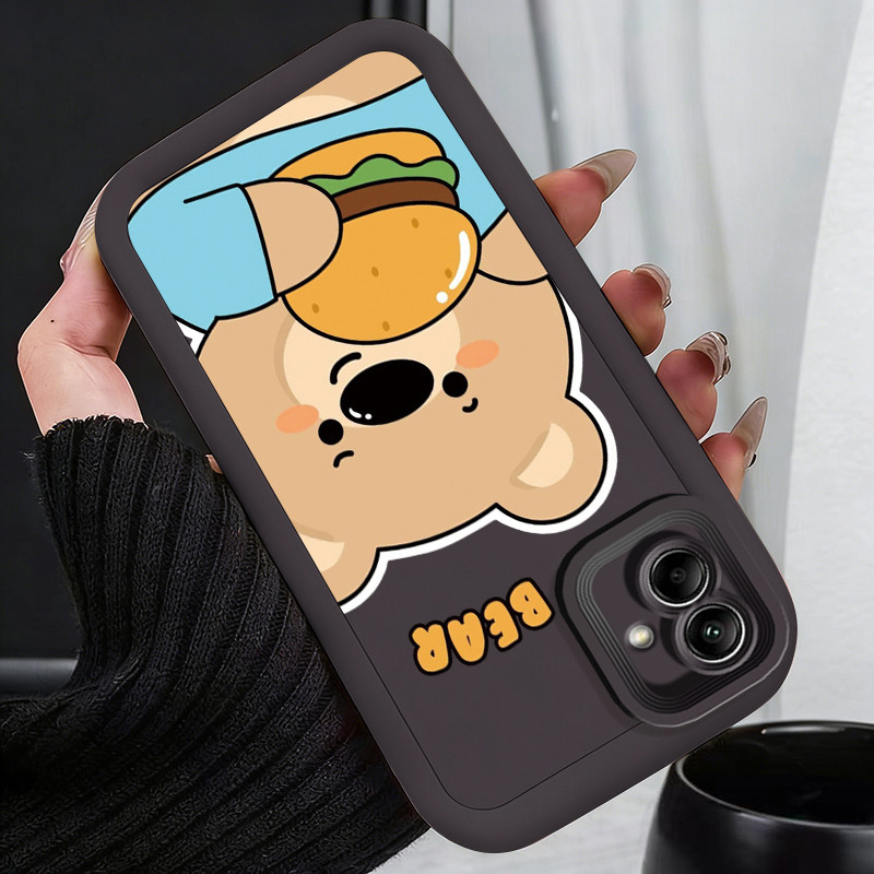 เคสสำหรับ Samsung A07 M07 F07 F70E 5G M17E 5G เคสโทรศัพท์หมีกระต่ายสามสีซิลิโคนซอฟต์เชลล์กันกระแทก