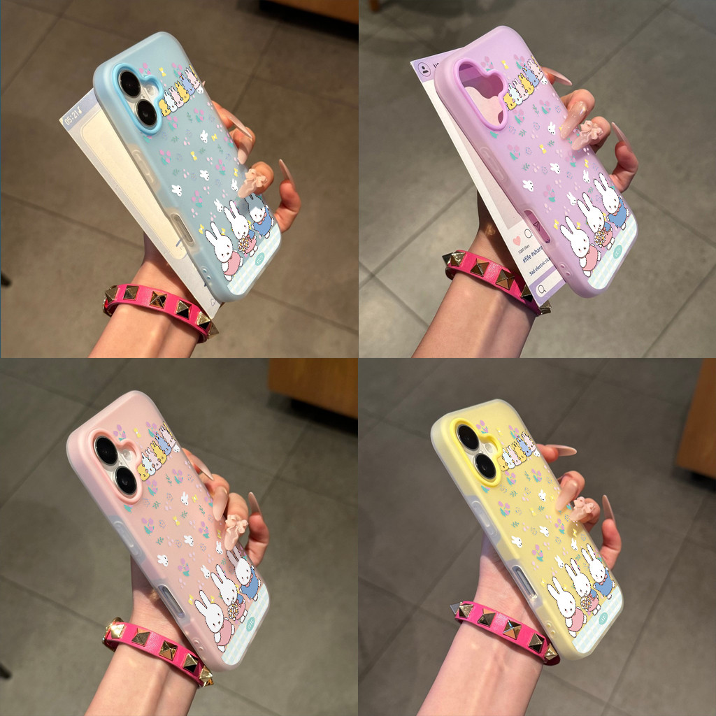 ดอกไม้ [Sentlin Case] เคสกระต่าย Iphone 17 Pro Max Ip 14 16 Plus 12 Pro Ip 11 Ip 15 13 Softcase Gd2H