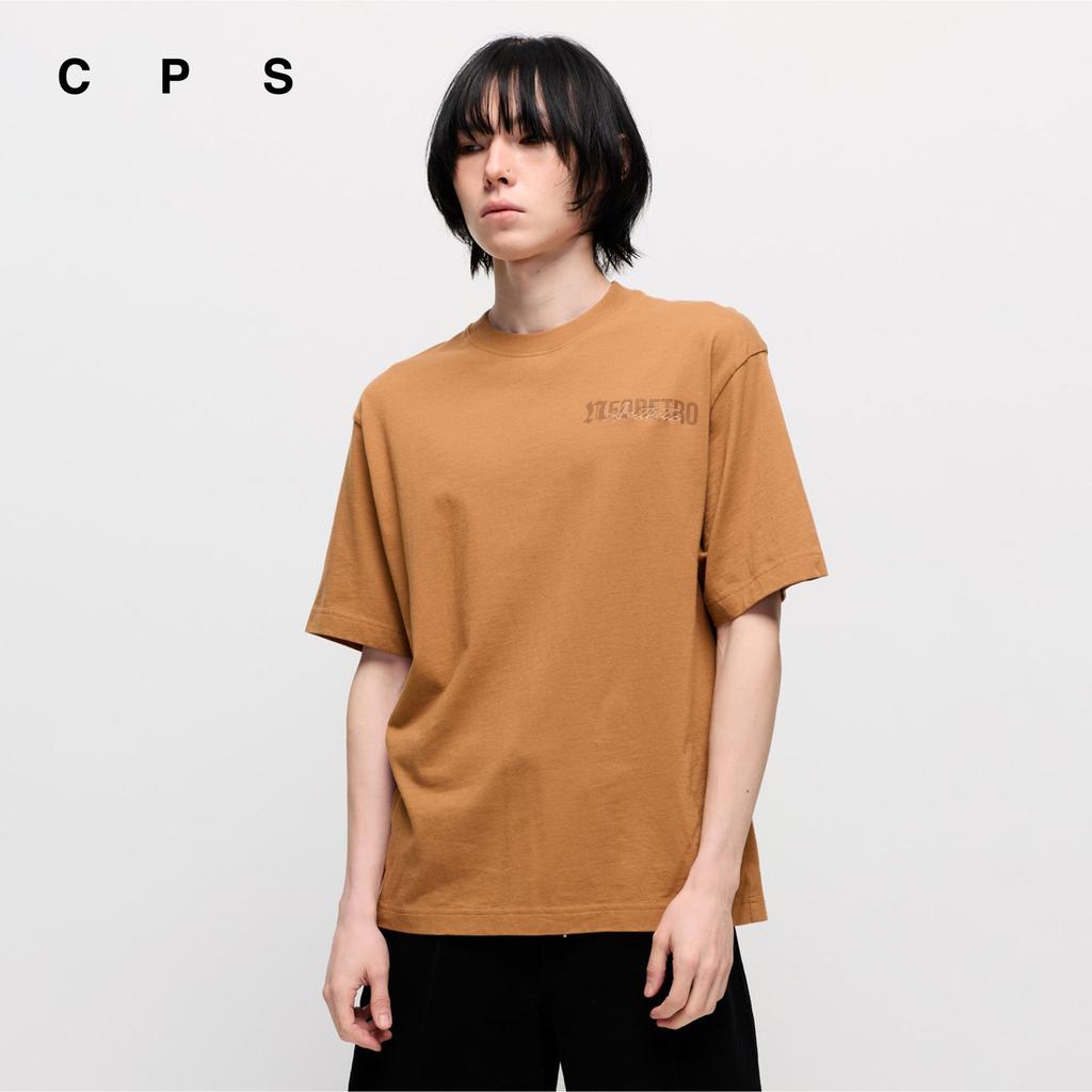 CPS เสื้อยืดลายปักทรงหลวม ผู้ชาย FUTURE RETRO EMBROIDERED TEE รุ่น C26SGMC066 (SS26#C3)