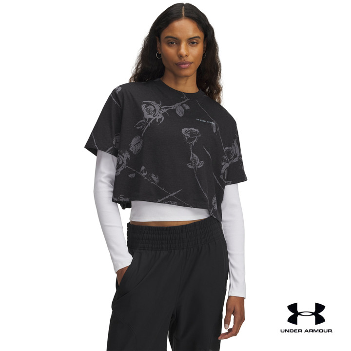 Under Armour เสื้อแขนสั้นสำหรับผู้หญิง UA Etched Roses