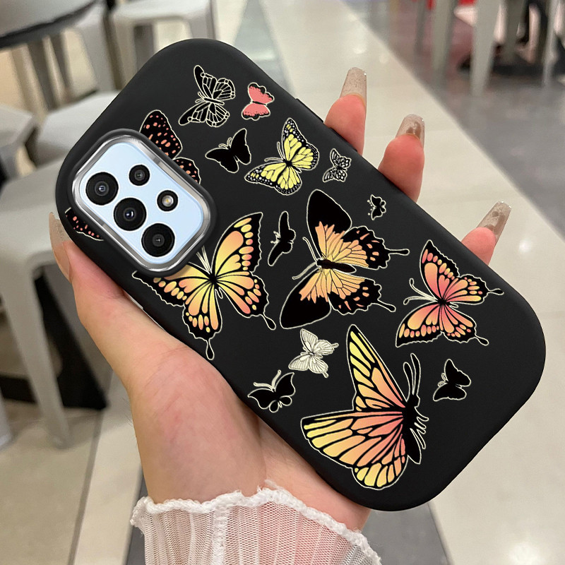 เคส ใช้ได้กับ Samsung A23 4G A23 5G เคสการ์ตูนผีเสื้อขนาดเล็ก