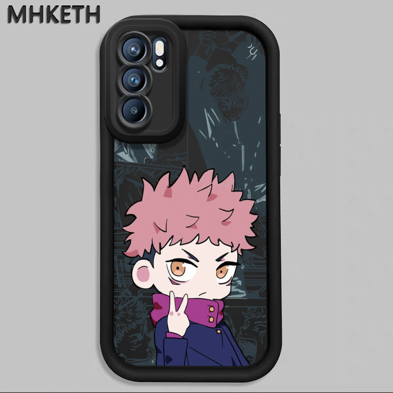 MHKETH เคสสำหรับ OPPO Reno 6 5G เคสโทรศัพท์ซิลิโคนการ์ตูนQน่ารัก