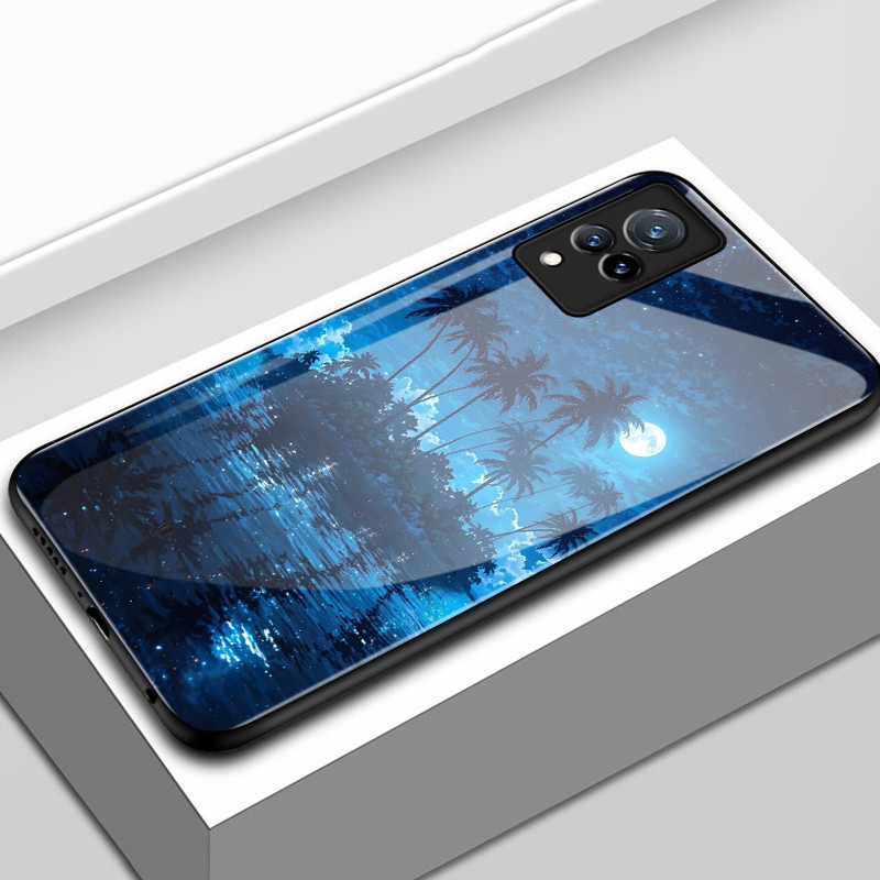 เคสสำหรับ VIVO V21 5G V21s 5G V21 4G V21E 4G Y73 เคสโทรศัพท์ทิวทัศน์ยามค่ำคืนป้องกันการตกเปลือกแก้วกันกระแทก