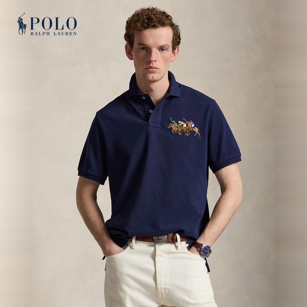 Polo Ralph Lauren เสื้อโปโลผู้ชาย รุ่น MNPOKNI1N823972 สีกรมท่า