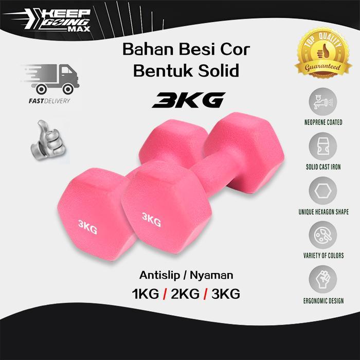 โกดัง Clearance Dumbell 3 Kg / Mini Barbell / Weight Training - Anti-Slip Dumbell 2Kg Dumbell 1Kg / 