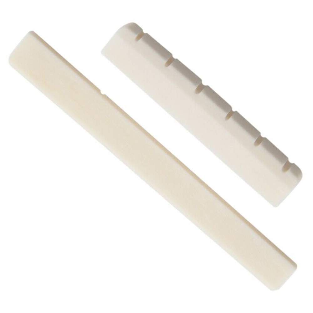 Laptth Guitar Saddle Nut กระดูกวัวสีขาวสําหรับคลาสสิก 39 นิ้ว
