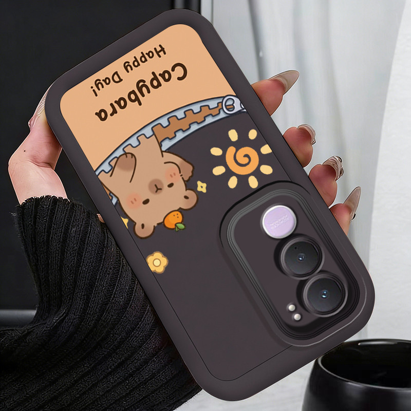 เคสสำหรับ VIVO Y21d เคสโทรศัพท์บุคลิกคาปิบาร่าน่ารักแพนด้าซิลิโคนซอฟต์เชลล์กันกระแทก