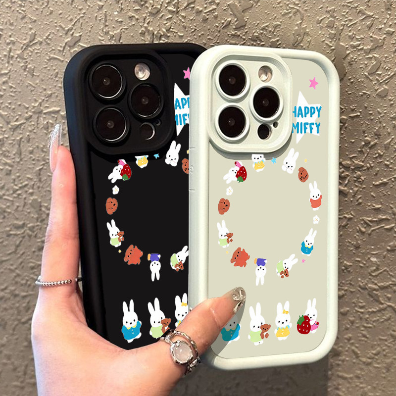 การ์ตูน Miffy OPPO A17/A17K เคสกันกระแทก A36 A38/A18 A3S/A12E A3X/A3 A16K/A16E A53/A32 A54 4G A57 A6