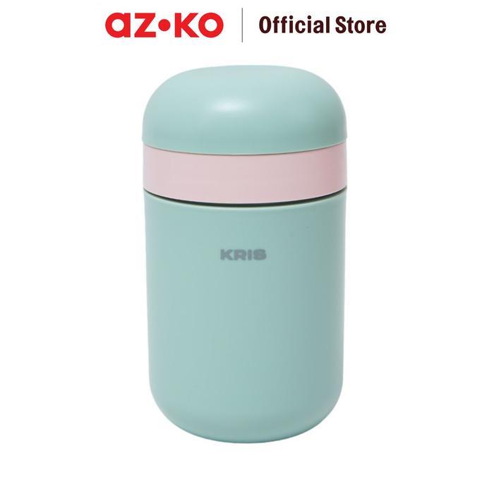 HIJAU Azko Kris 2-Compartment Food Container - Green Food Container กล่องข้าวเกรดอาหารอเนกประสงค์
