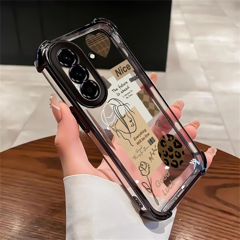 เคสสำหรับ Samsung A36 5G A56 5G A37 5G เคสโทรศัพท์เรียบง่ายกุทัณฑ์รูปหัวใจฝาครอบป้องกันซิลิโคนโปร่งใสกันกระแทก