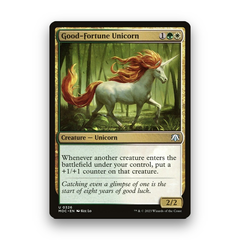[MTG] Good-Fortune Unicorn (#326) [MOC] [MULTI] [UNCOM] | Magic the Gathering