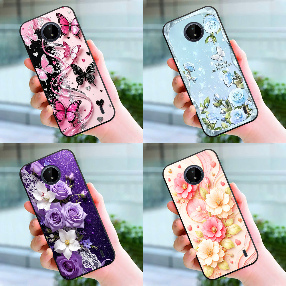เคส Nokia 3.4 / G10 / C20 / C30 / C21 Plus พิมพ์ลายดอกหัวใจสวยงาม