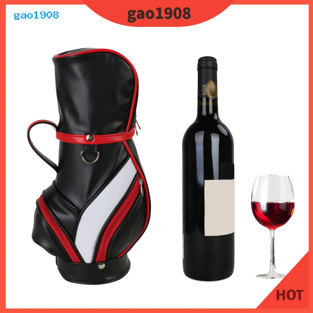 กระเป๋าไวน์ ผู้ให้บริการขวดเดี่ยว Tote Golf Wine Cooler Insulated Travel Wine Cooler Bag for Golfer 