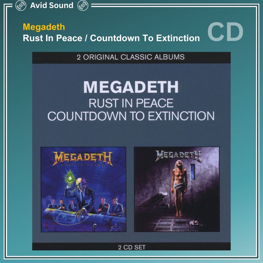 CD แผ่นซีดี Megadeth Rust In Peace / Countdown To Extinction ใหม่ ซีล Megadeth CD