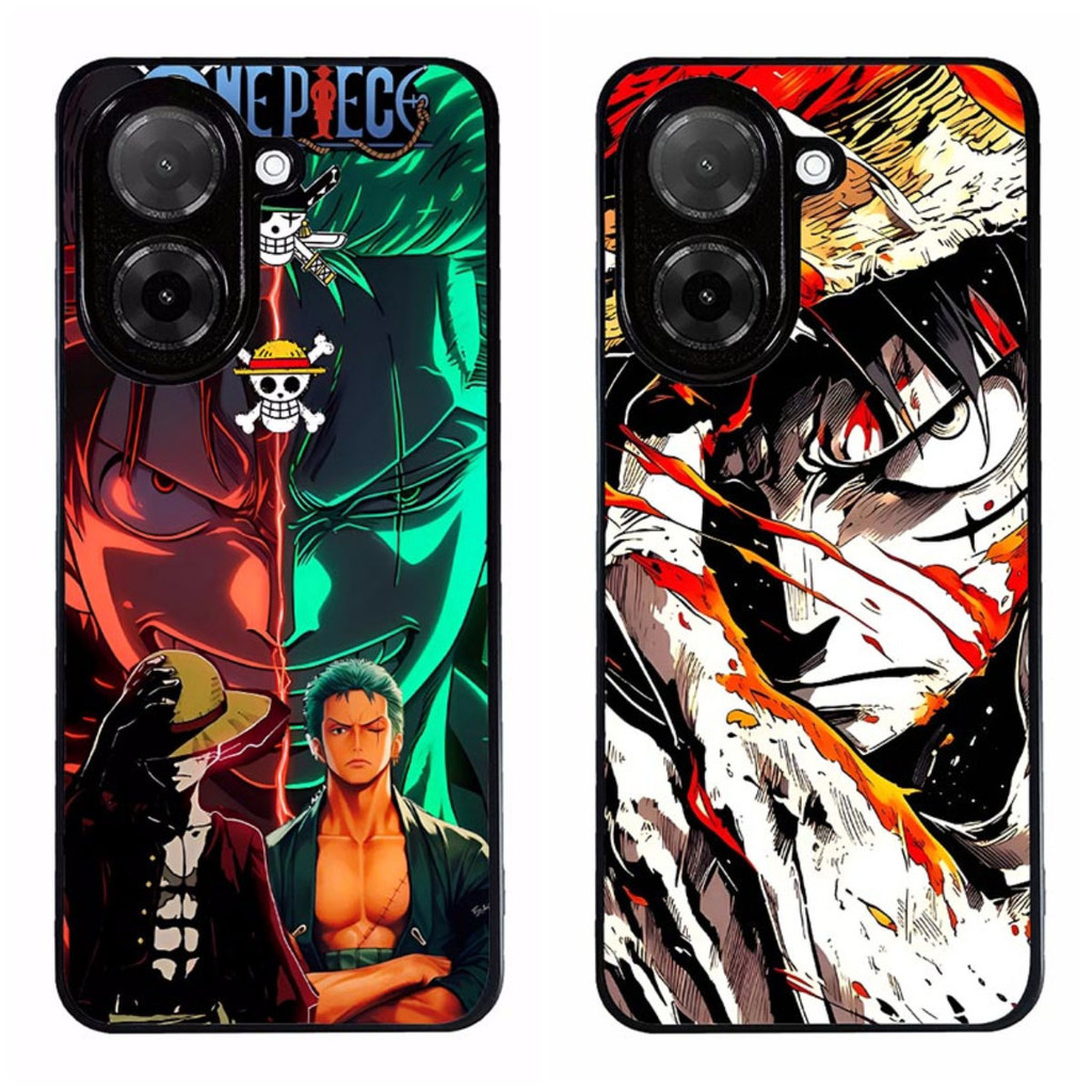 เคสโทรศัพท์สําหรับ POCO C71 One Piece Luffy Zoro Hancock ความงามป้องกันสีดํา