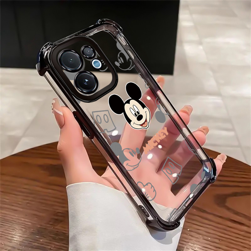 เคสสำหรับ VIVO V60 5G เคสโทรศัพท์โปร่งใสซิลิโคนหนูน่ารักป้องกันการตกซอฟต์เชลล์กันกระแทก