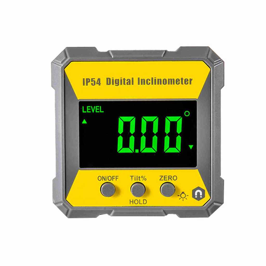 [เครื่องมือ]4 x 90 องศาดิจิตอล LCD เครื่องวัดมุม Inclinometer Magnetic 0.2° ความแม่นยํามุม Finder กล