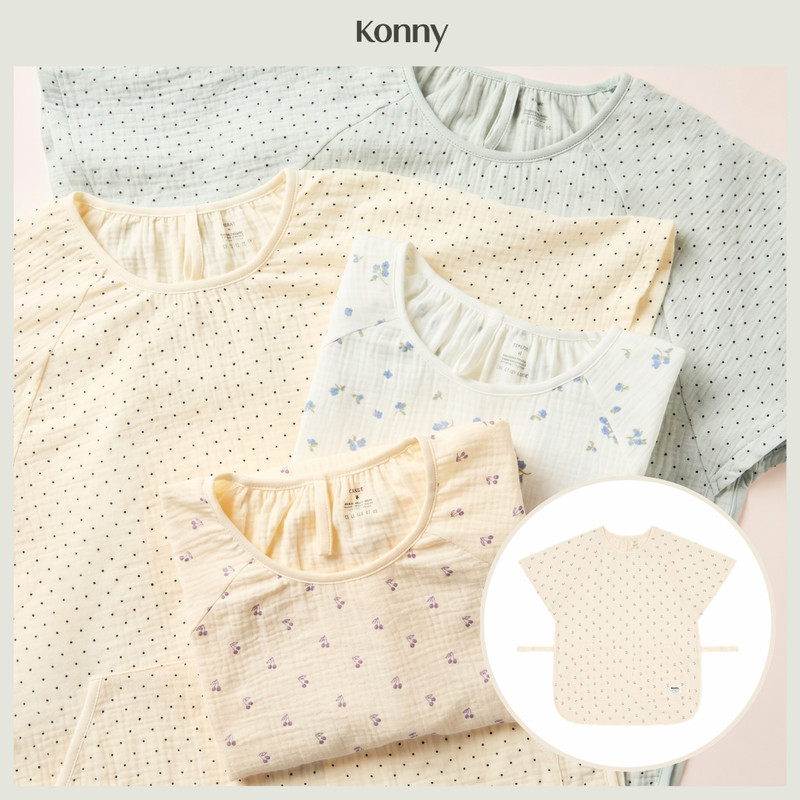 KonnyCare Bib ผ้ากันเปื้อนป้อนอาหารเด็ก Nursing Burp Cloth 100% Cotton Double Gauze