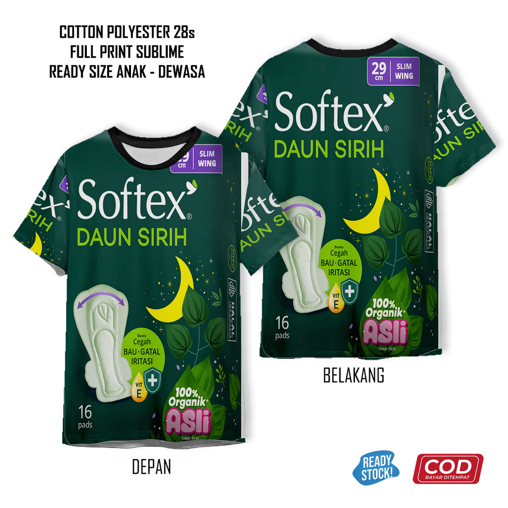 เสื้อยืดผ้าอนามัยพิมพ์ลายเต็ม ซอฟท์เท็กซ์ 3 | เสื้อผ้า 3D Unisex สําหรับเด็กและผู้ใหญ่ - Sarana3D
