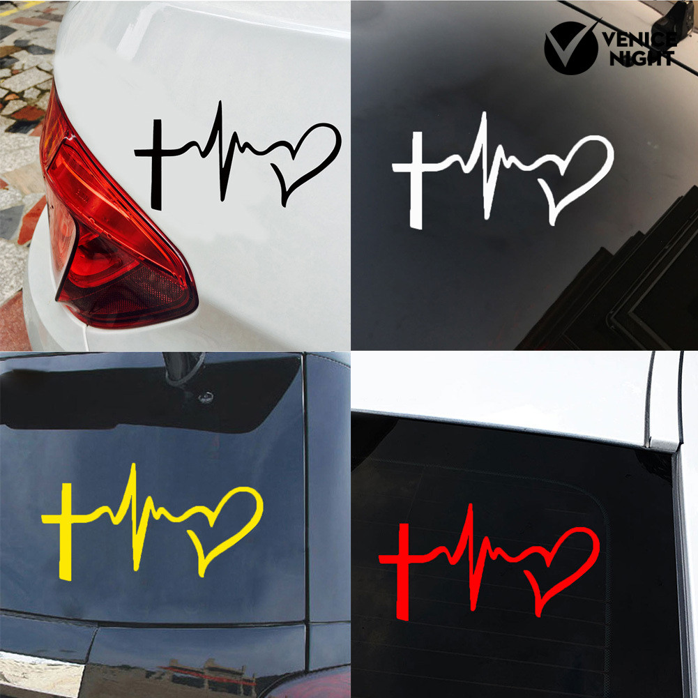 Venicenight Faith Hope Love Heart สติกเกอร์รถ-Styling Vehicle Window Body กันชนรูปลอกตกแต่ง