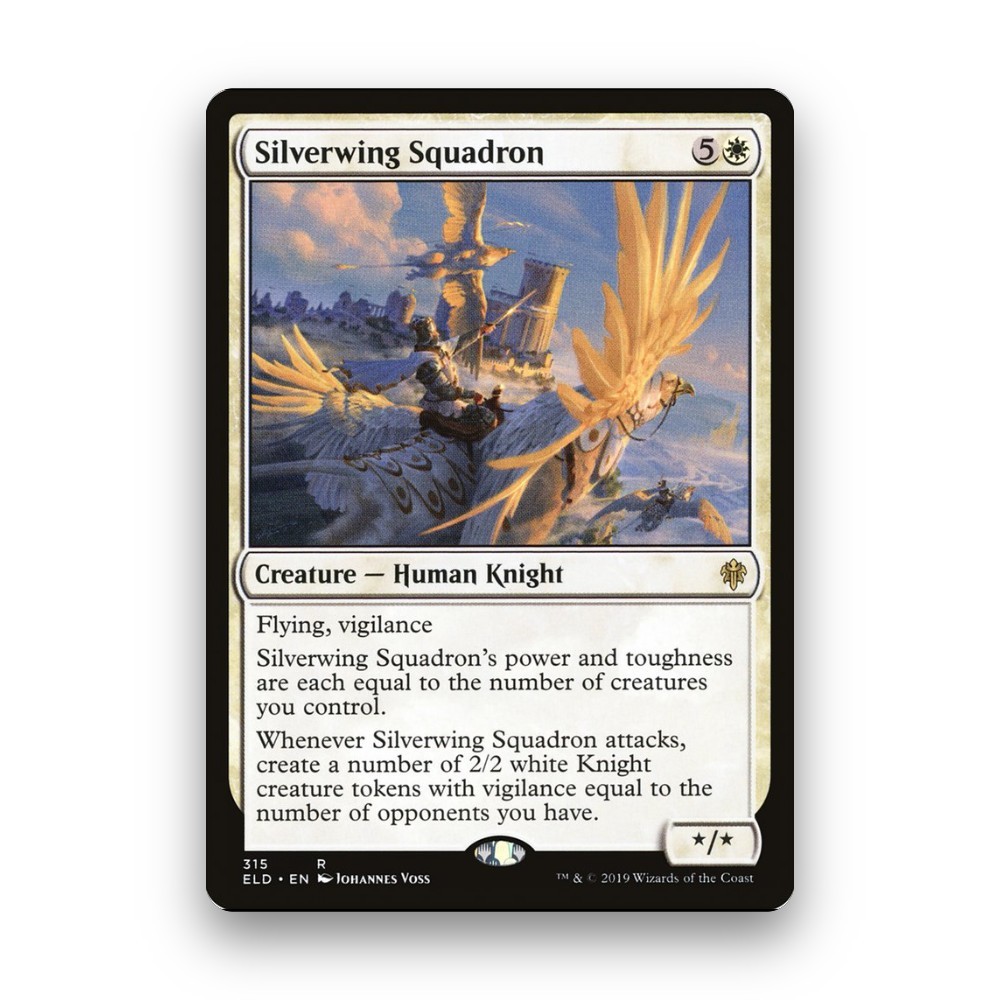 [MTG] Silverwing Squadron (#315) [ELD] [WHITE] [RARE] | Magic the Gathering ราคา ถูกที่สุด ดีลบีเคเค รูปภาพหลัก