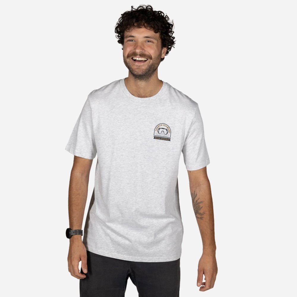 [Fourth Element] 2025 Dive Supply T-Shirt Cool Heather Grey - OceanPositive Eco Diving Apparel | สุด