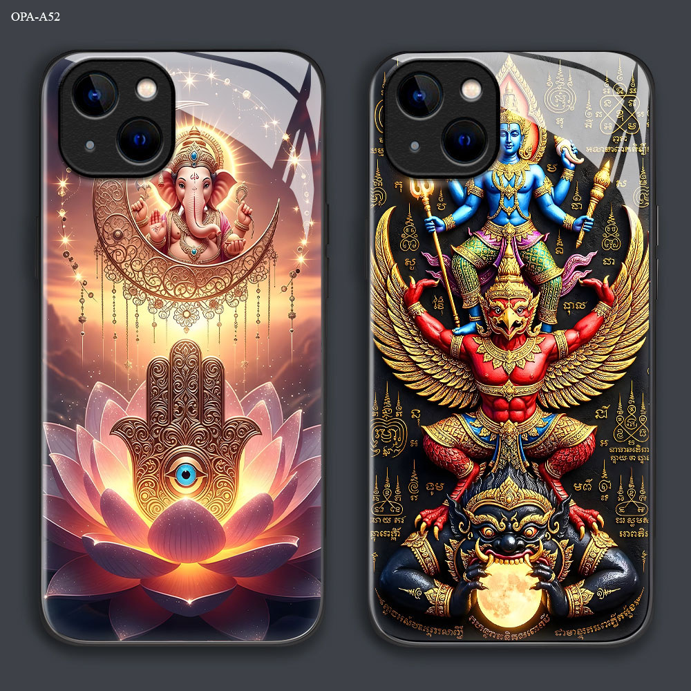 เคส For OPPO A77 A72 A60 A58 A57 A54 A53 A52 A33 A53S A77S 4G 5G 2022 เคสโทรศัพท์ เคสออปโป้ Phone Glass Case BLK