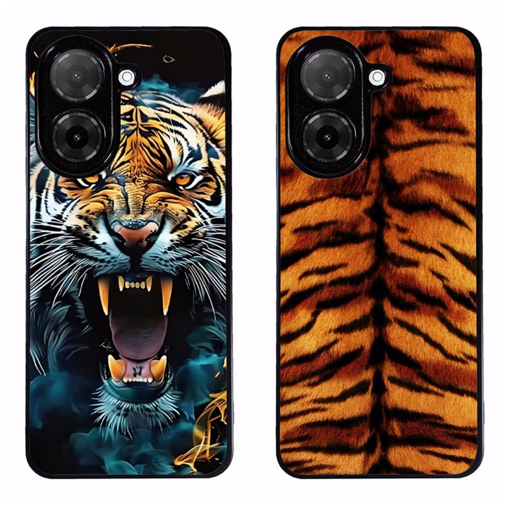 เคสโทรศัพท์สําหรับ POCO C71 Tiger stripe ความงามป้องกันสีดํา