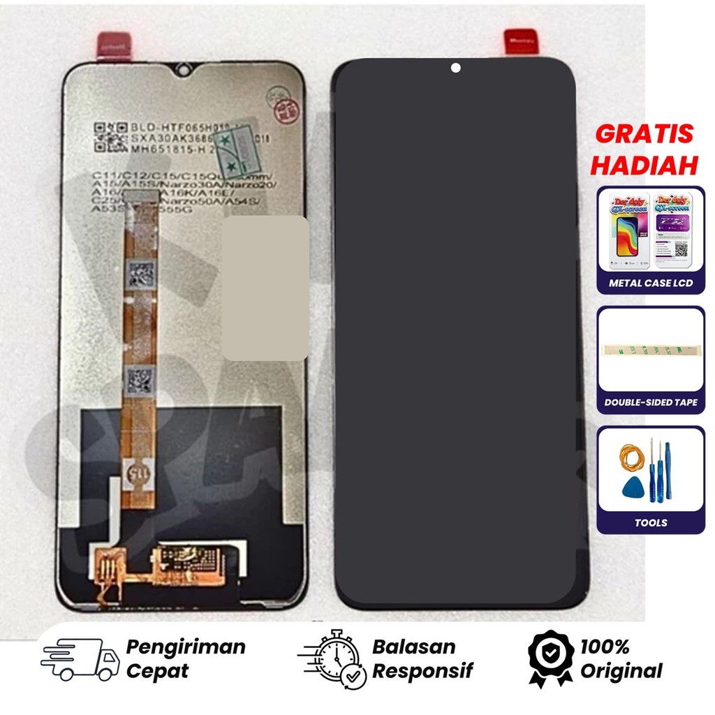 หน้าจอสัมผัส LCD Realme C51/C53/NOTE 50/N53 สีดําเดิม
