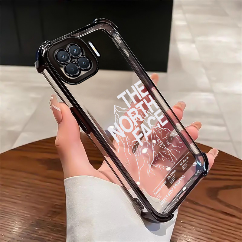 เคสสำหรับ OPPO A93 F17 Pro Reno 4F Reno 4 Lite เคสโทรศัพท์แบบใหม่โปร่งใสซิลิโคนเทือกเขาป้องกันการตกกันกระแทก